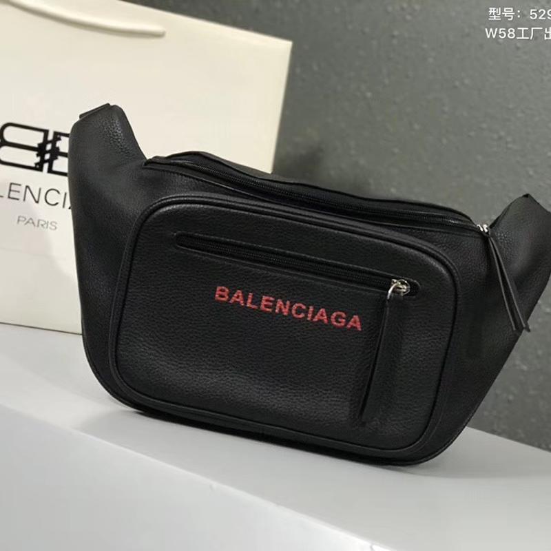 Balenciaga Bags 529765 Full leather black red font